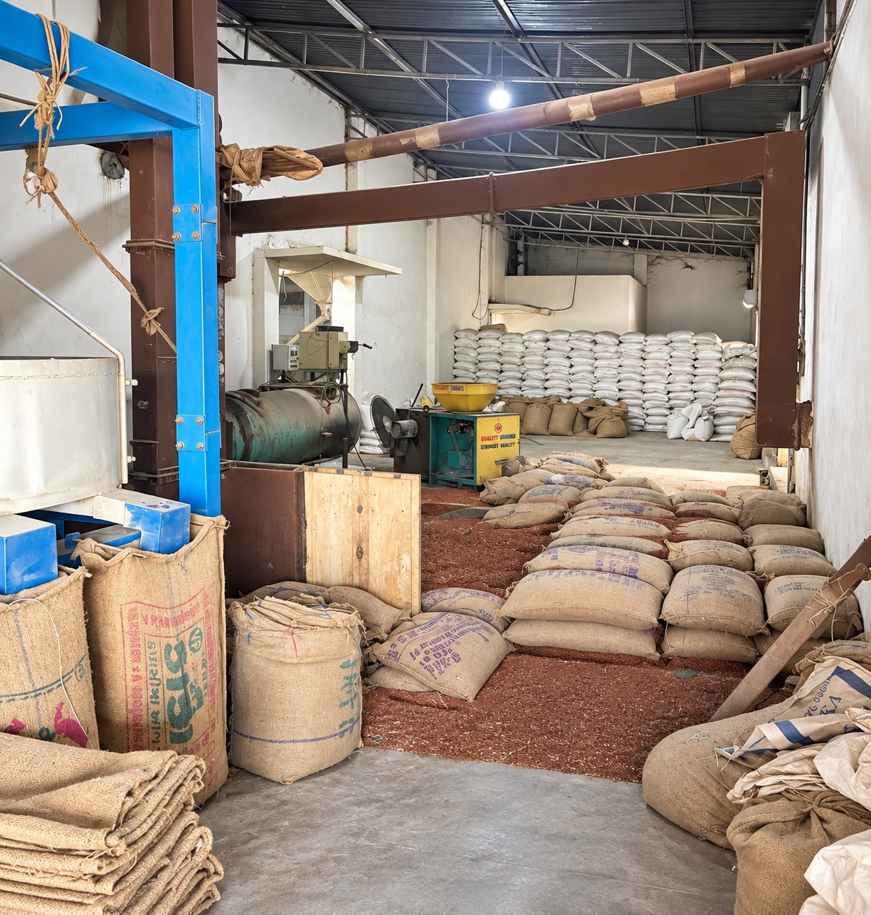 Raw material storage and handling